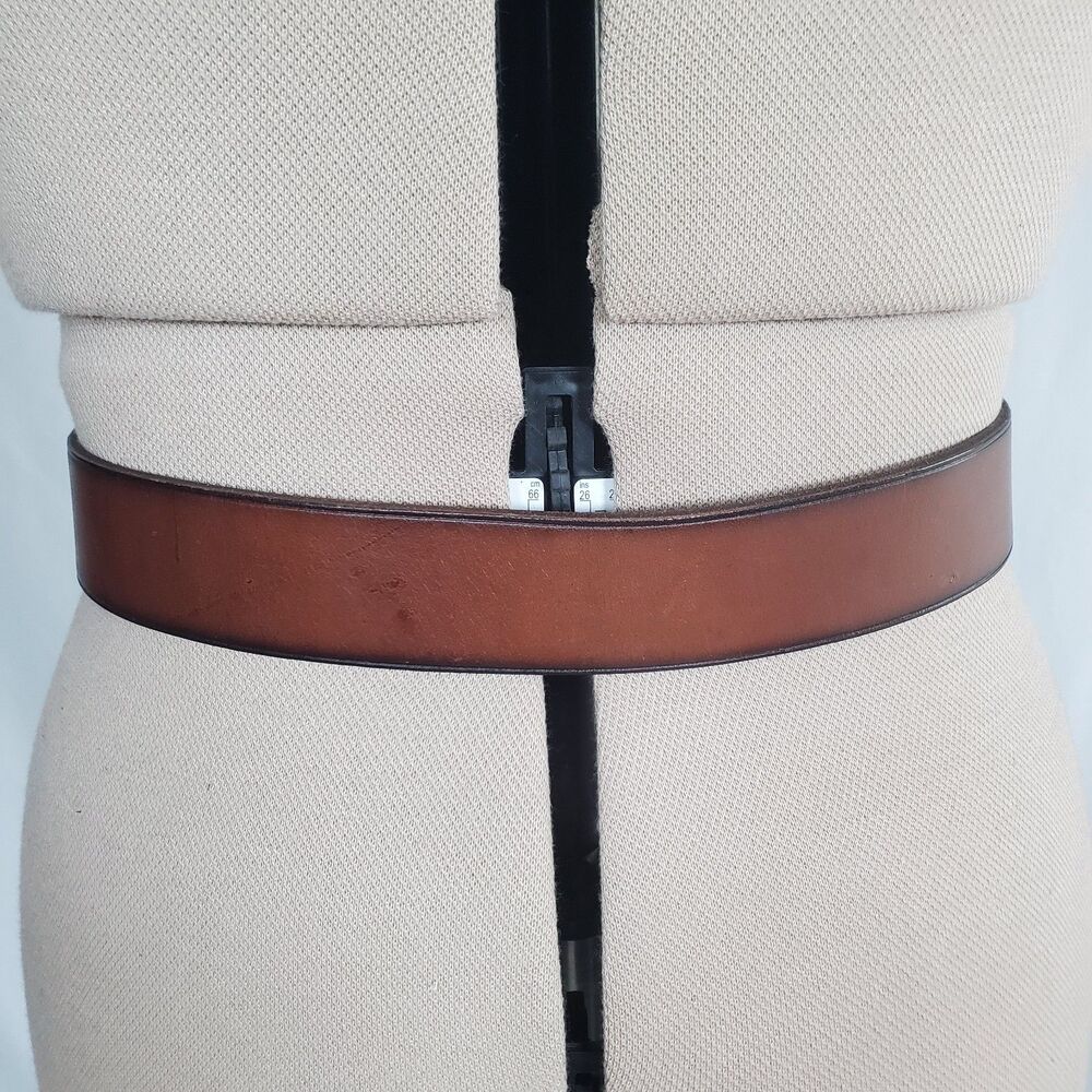 VTG Lauren Ralph Lauren Women’s Brown Leather Belt Large Western Floral Engraved - Picture 4 of 11